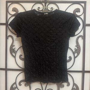 Elegant Black Lace Women's Top 90s Y2K Goth Grunge Romantic Soft Gamine Kibbe